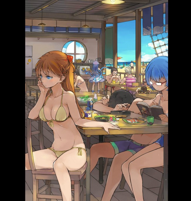 エヴァのフルカラーエロ画像キター！！綾波レイに惣流アスカに葛城ミサトに赤城リツコにマリに洞木ヒカリなどなど-21