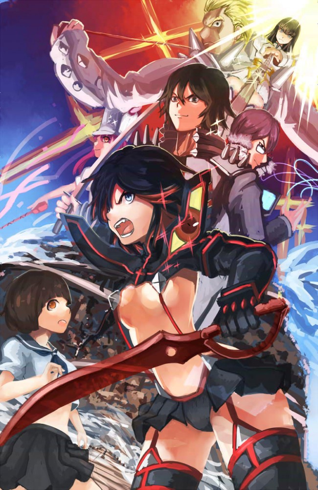 爆乳の鬼龍院皐月がニブルファックされたり纏流子もたっぷりなキルラキルのフルカラーエロ画像！！ (38)