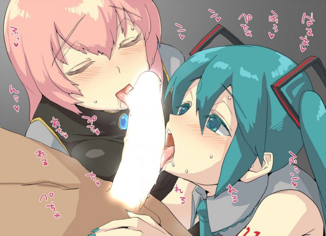 ２穴同時ファックや乱交など複数ちんこに囲まれたボーカロイドのフルカラーエロ画像ｗｗｗｗ (38)