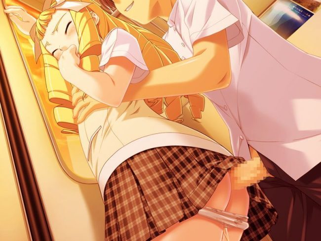 【エロ漫画】痴漢されている女子高生とか女の子たちのエロ同人のフルカラーエロ画像ですぅ！ (38)