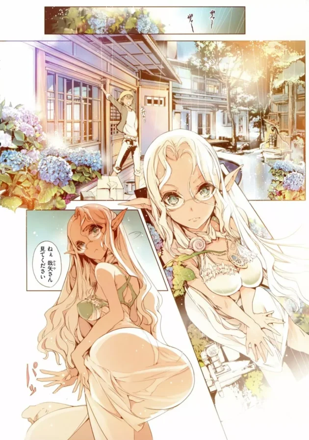 ドＳなエルフ嫁にパンティー足コキと毒舌で責められて濃厚セックス【無料 エロ同人】8