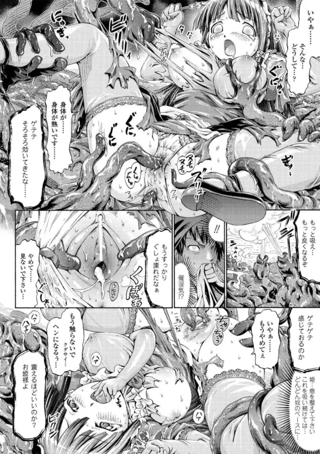 化物を倒す為に身を挺して囮になって触手の餌食になるお姫様！2穴犯されたところで王子様登場ｗｗｗ9