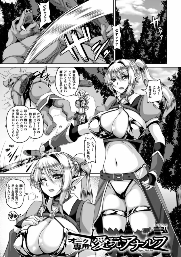高貴なエルフの剣士さんがオークに捕まって媚薬を塗られて陵辱されちゃう！アナルをタップリ開発されてアナル肉便器になりゅ【無料 エロ同人】3