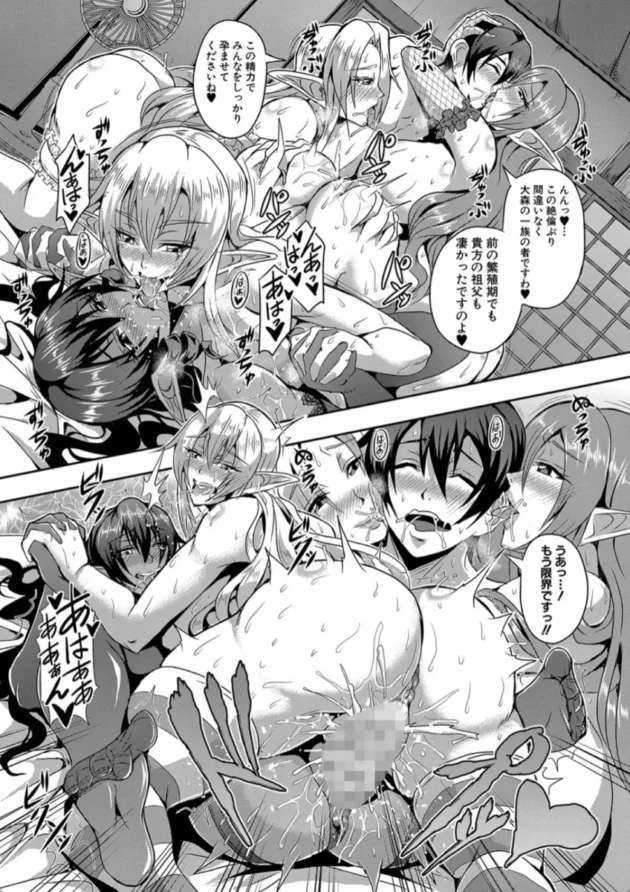 【エロ漫画】エルフハーレムの杜と子作り契約-エルフハーレム物語 【エロ同人 無料】(28)
